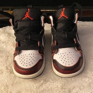 Nike Air Jordan Kids Black and Red Sneakers
